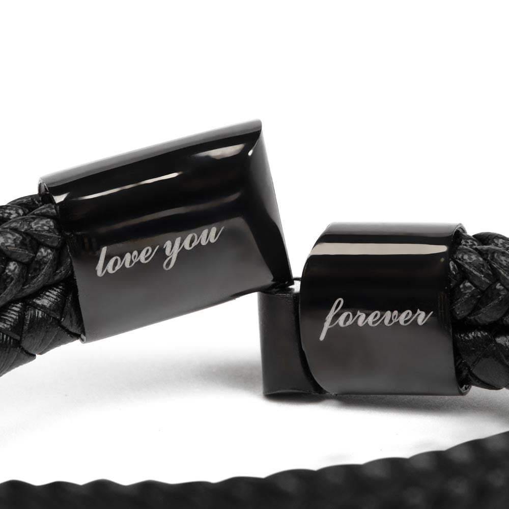 To My Son Bracelet Gift – From Mom and Dad with Personalized Card