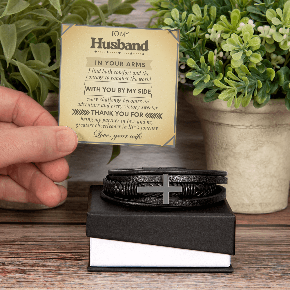 To My Husband Bracelet Gift With Message Card, Husband Gift From Wife, Bracelet Gift For Husbands, Gift For Husbands Birthday Christmas Wedding Day