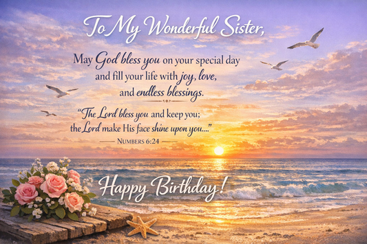 21 Heartfelt birthday wishes bible verse for sister to Bless Her Special Day