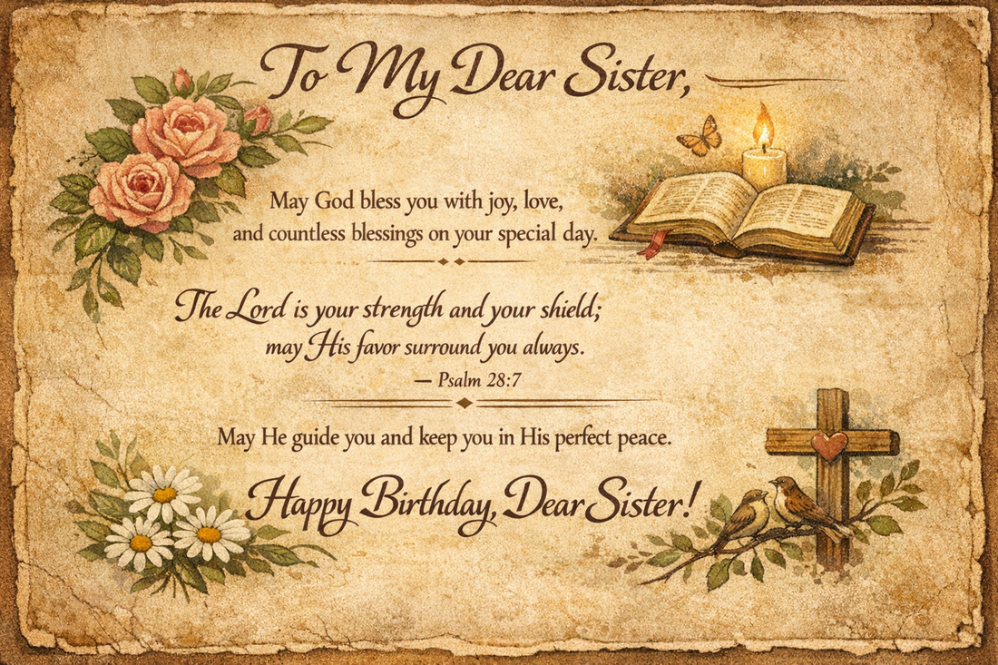 21 Heartfelt bible verses birthday wishes for sister to Bless Her Day