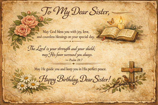 21 Heartfelt bible verses birthday wishes for sister to Bless Her Day