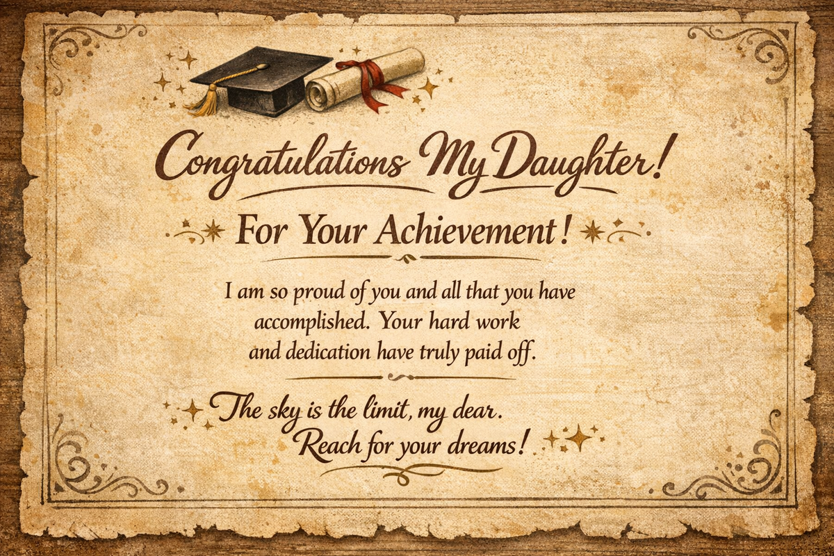 17 Heartfelt Quotes to Say Congratulations My Daughter for Your Achiev ...