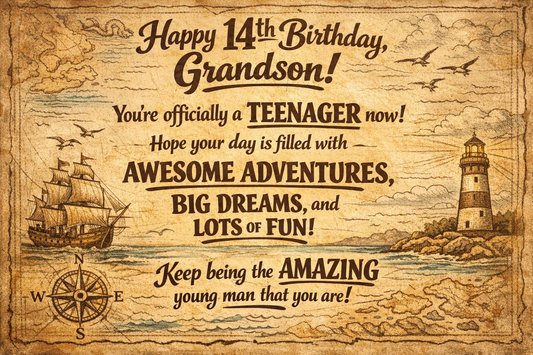 18 Heartfelt Birthday Wishes for 14 Year Old Grandson That Inspire and Uplift