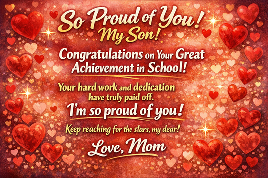 10 Heartfelt Quotes: proud message for son achievement in school from mother