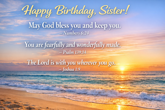 20 Heartfelt birthday wishes for sister bible verses to Bless Her Day
