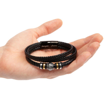 To My Grandson Bracelet from Grandpa - Always Here Message Card Gift