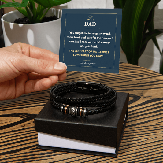 To My Dad Love You Forever Bracelet from Son to Thank Him for His Guidance