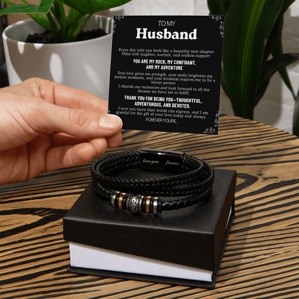 To My Son Bracelet From Mom Dad, Sons Gift From Dad, Mother And Son Bracelet, Anniversary Graduation Valentine Christmas Birthday Gifts For Sons With Message Card And Gift Box