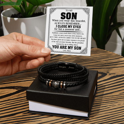To My Son Bracelet from Mom - Proud of the Man You Have Become