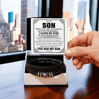 To My Son Bracelet from Mom - Proud of the Man You Have Become