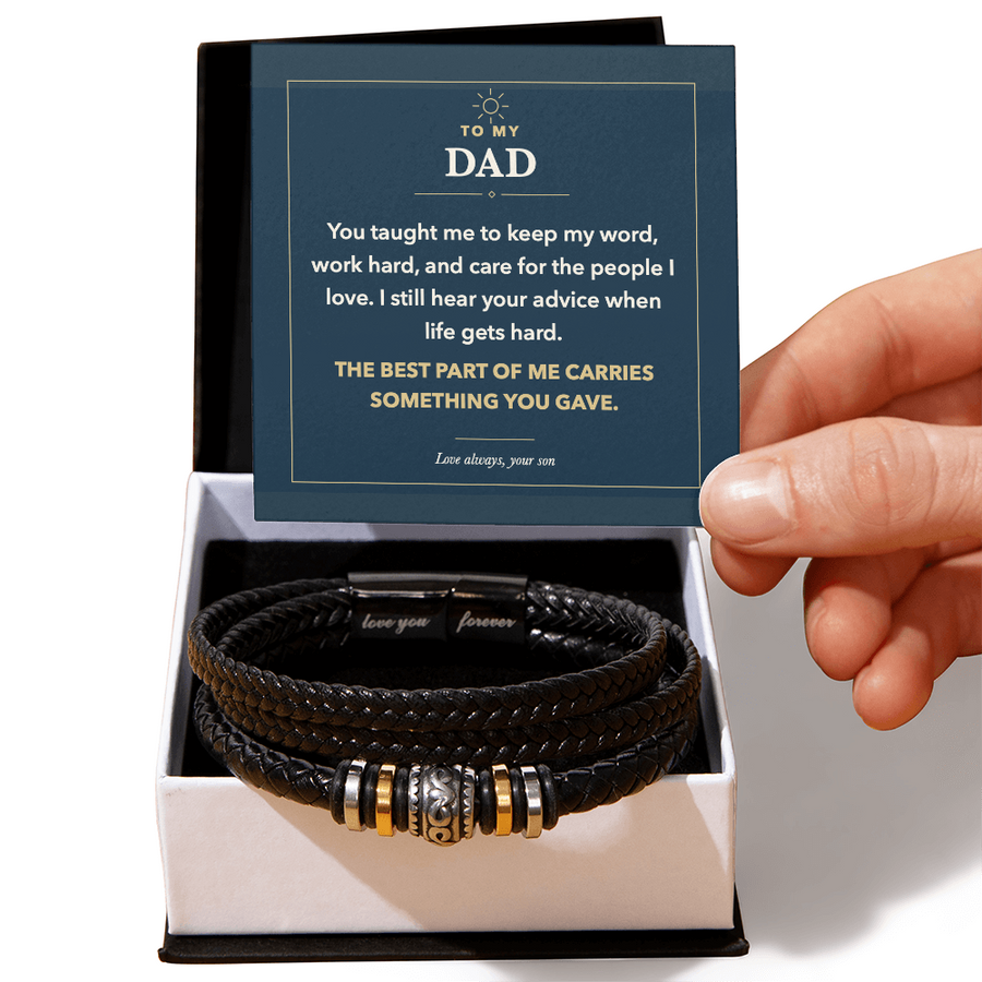 To My Dad Love You Forever Bracelet from Son to Thank Him for His Guidance