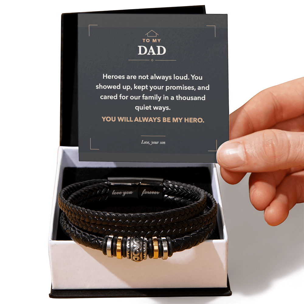 To My Dad Love You Forever Bracelet from Son to Honor His Quiet Strength