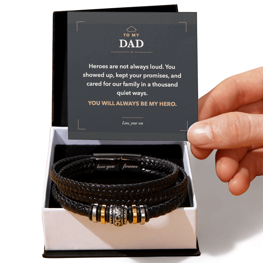 To My Dad Love You Forever Bracelet from Son to Honor His Quiet Strength