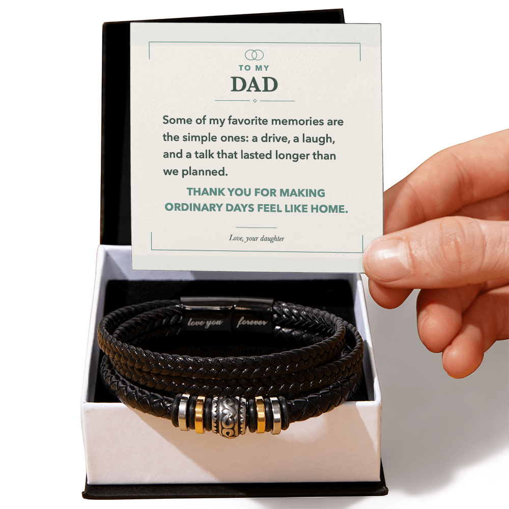 To My Dad Love You Forever Bracelet from Daughter Celebrating Everyday Memories