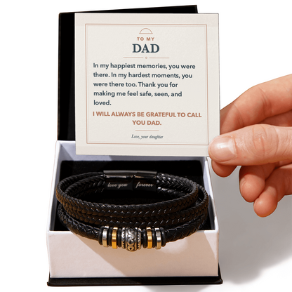 To My Dad Love You Forever Bracelet from Daughter to Thank Him for Being There