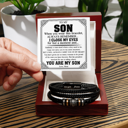 To My Son Bracelet from Mom - Proud of the Man You Have Become
