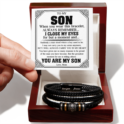 To My Son Bracelet from Mom - Proud of the Man You Have Become